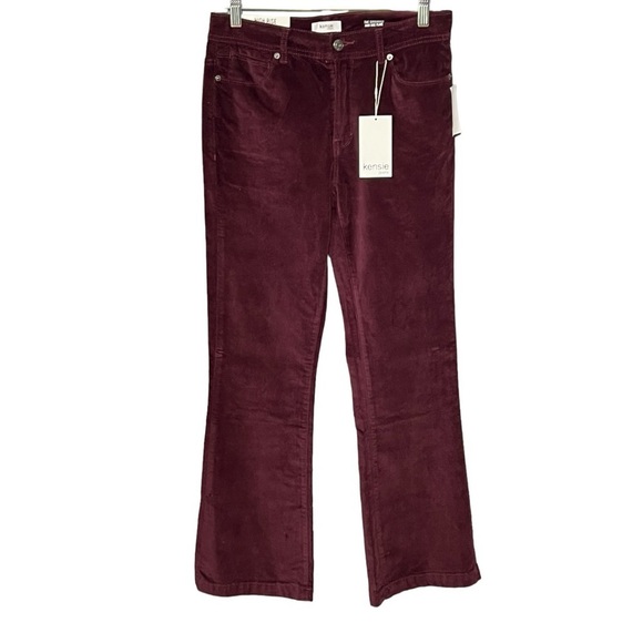 NWT - Kensie Burgundy Boot Cut Pants - Picture 1 of 11